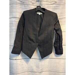 Helmut Lang Puckered Satin Smoking Tux Blazer Size 2